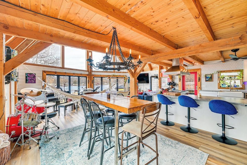 Riverfront A-frame Cabin in Troy w/ Pool & Dock!