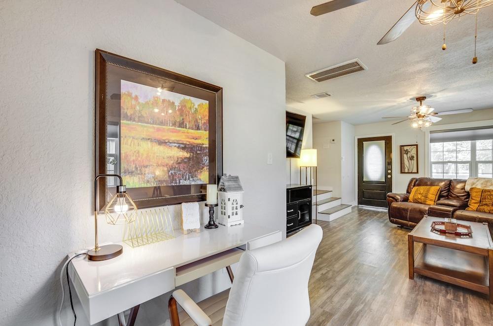 Backyard, Deck & Fire Pit: Conroe Getaway