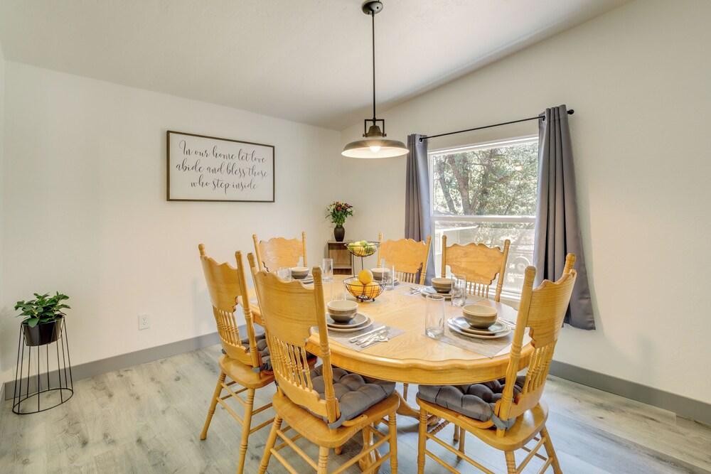 Snowy Peak Views & Cozy Game Nights: Pine Home