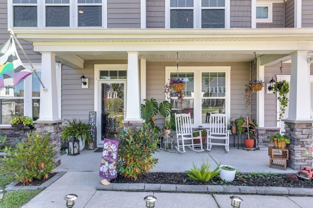 Media Room & Yard: Modern Moncks Corner Home