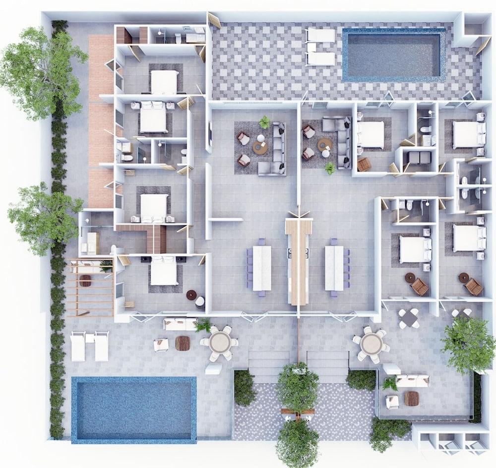 Modern Trestrapi Beach Villa 8 bed 8 Bath 2 Pools