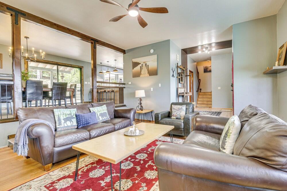 Partial Lake Arrowhead View: Cabin w/ Game Room!