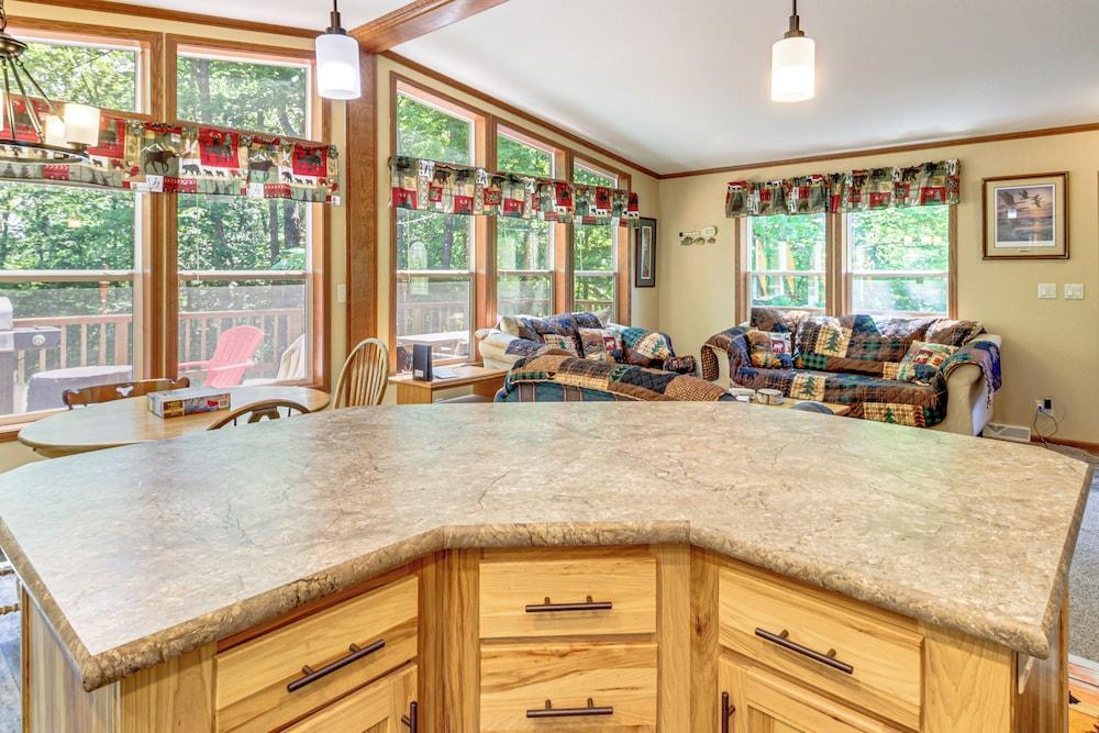 'woman Lake Chain Retreat' w/ Deck & Dock!