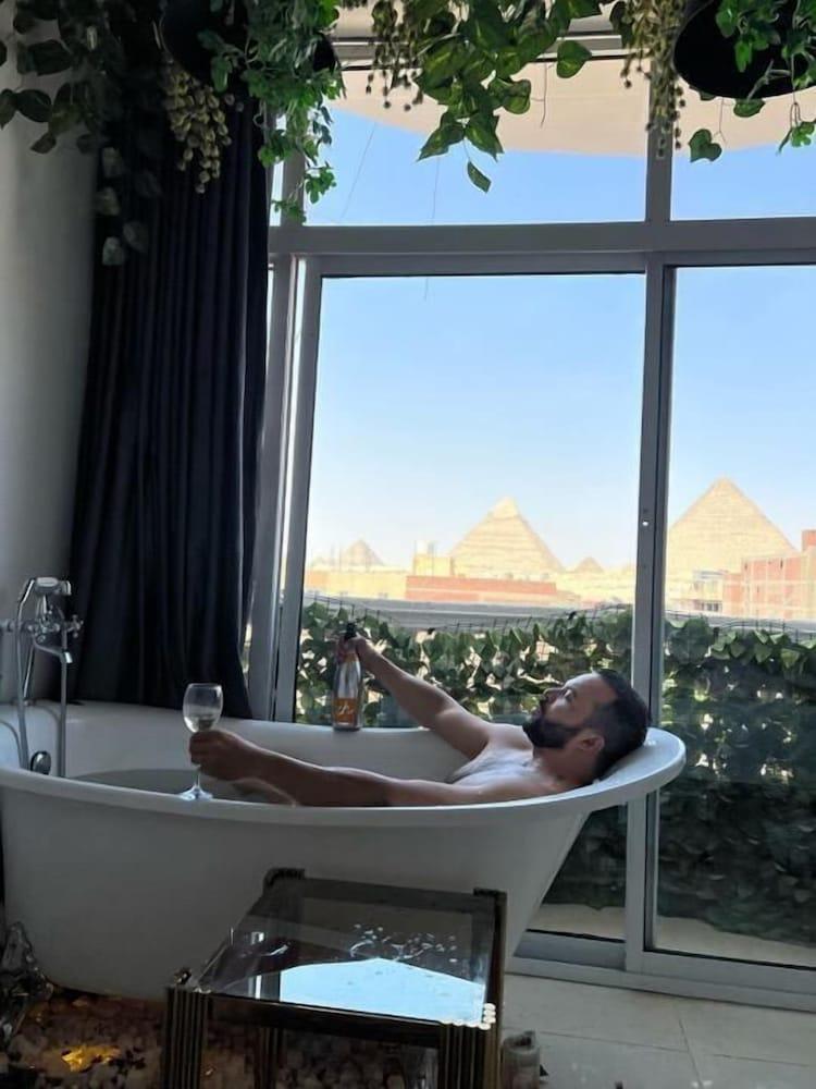 Pharaoh pyramids view