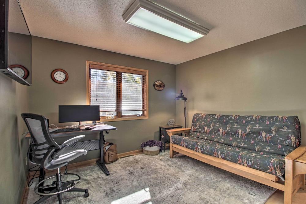 Cabin w/ Fire Pit & Movie Room, 1 Mi to Lake