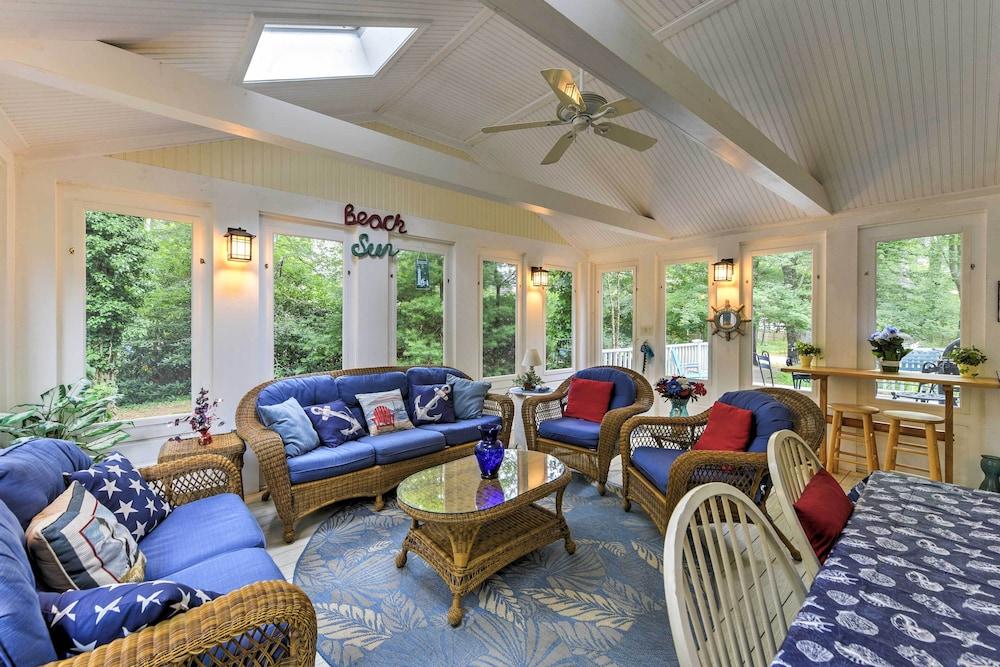 Mashpee House w/ Wraparound Deck - Walk to Beach!