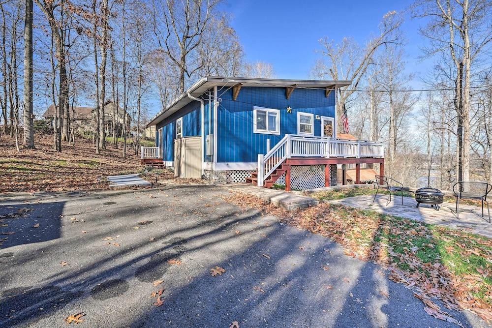 Gray Home w/ View of Boone Lake + Fire Pit!