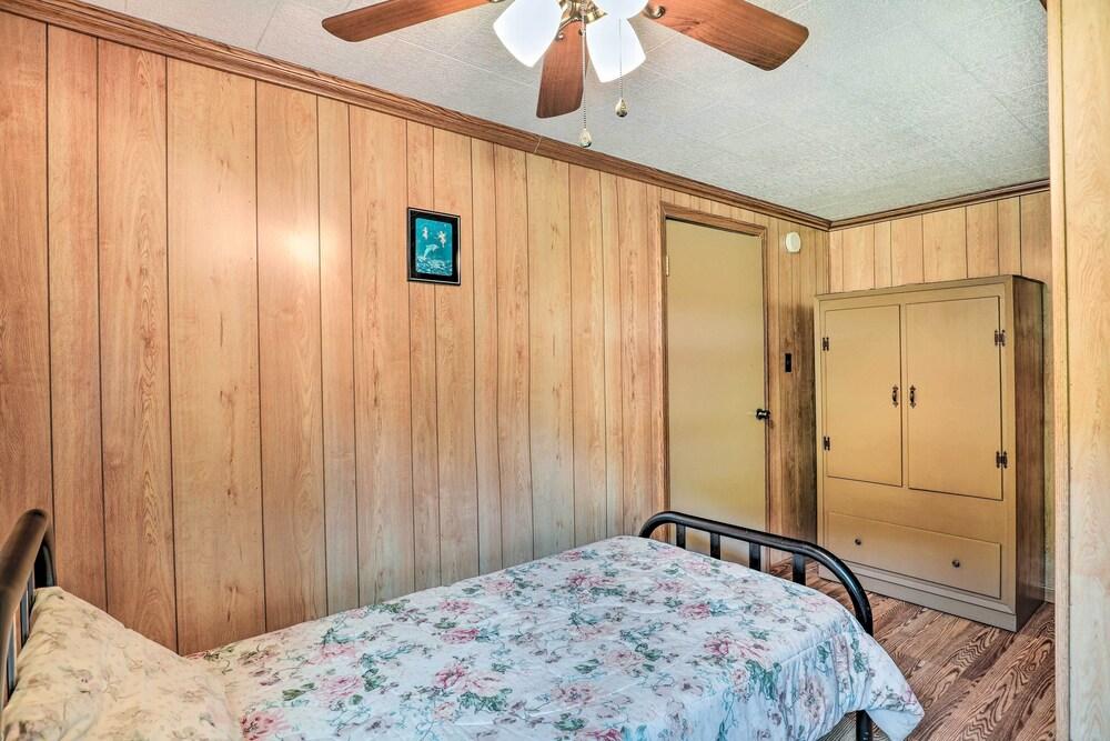 Porch & On-site Creek: Marshall Cabin Retreat