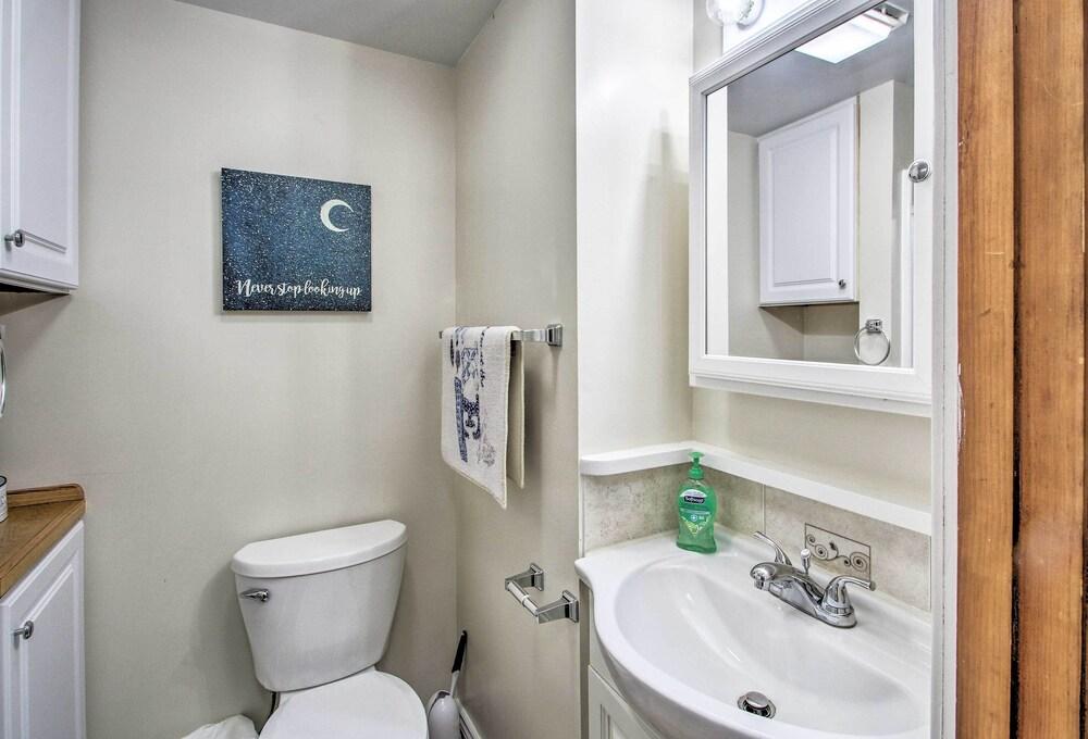 Beachfront Sebago Cottage w/ Deck + Grill!