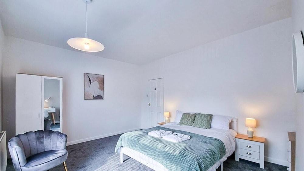 White Cozy House With Pool Table Game Room