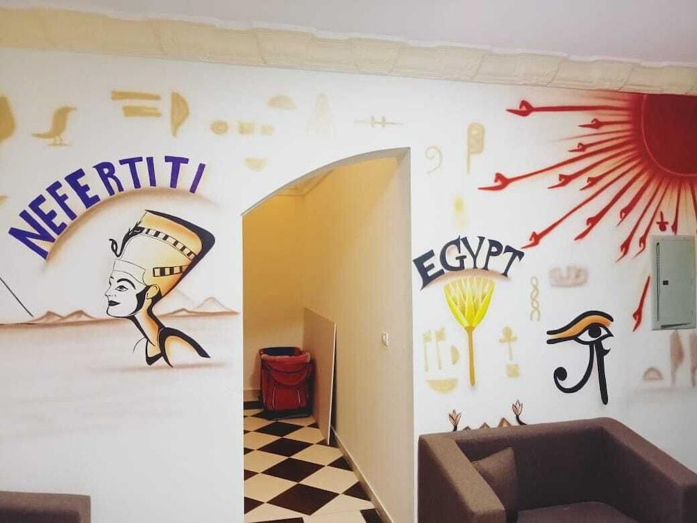 Nefertiti pyramids view -